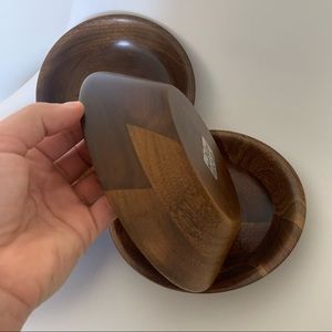 Mid-century Black Walnut Salad Bowls (x4)